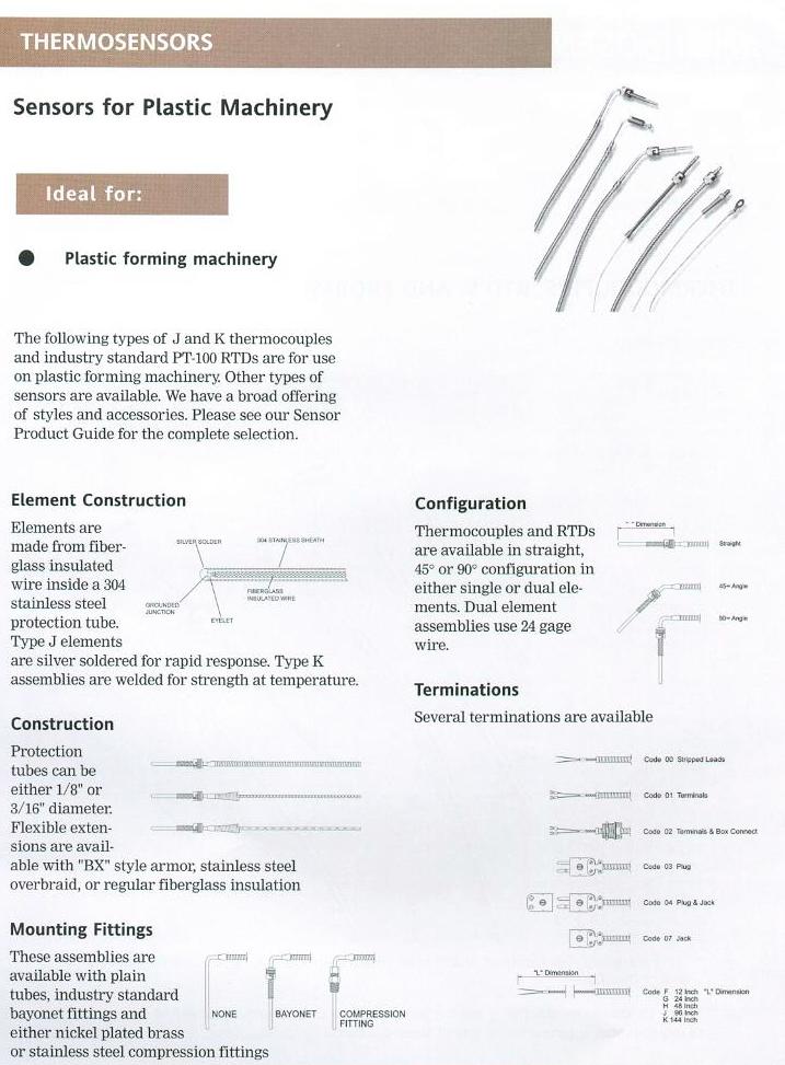 Plastics Thermocouples - Product Info