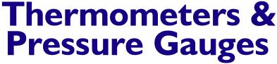 Thermometers & Pressure Gauges