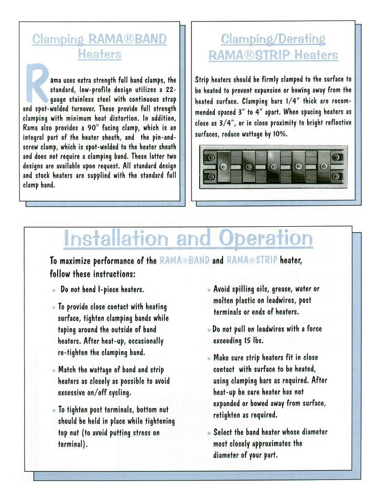 Mica Band & Strip Heaters - Product Info