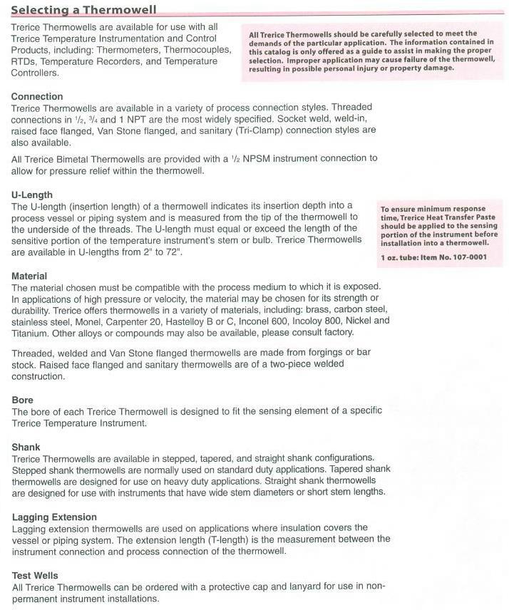 Bi-Metal Thermometer Industrial Thermowells